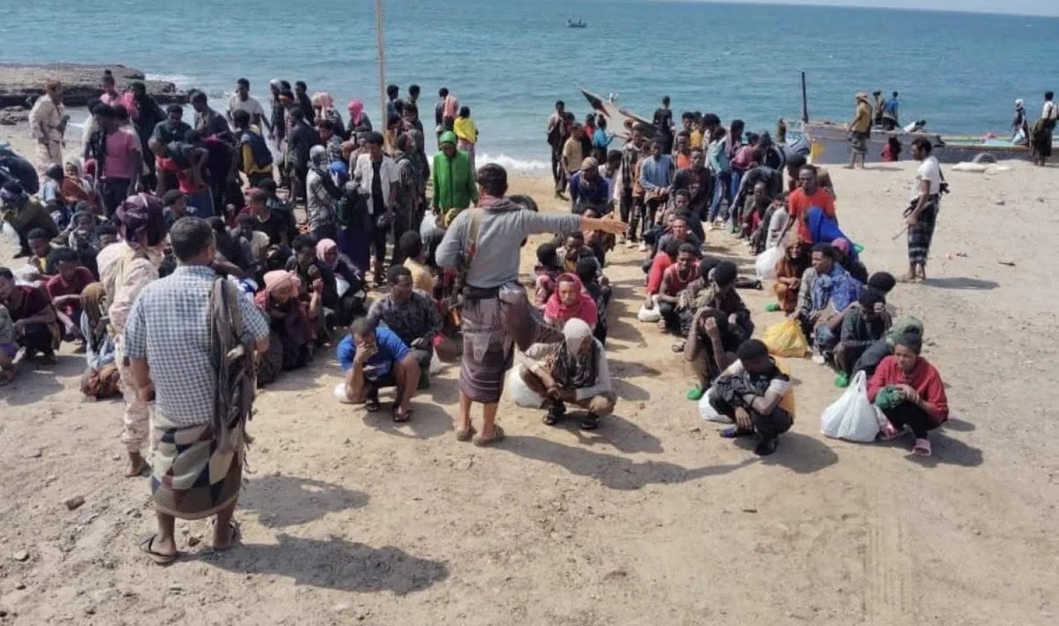 العمالقة تحبط عملية تهريب ضخمة لمهاجرين أفارقة قبالة سواحل الصبيحة غرب لحج