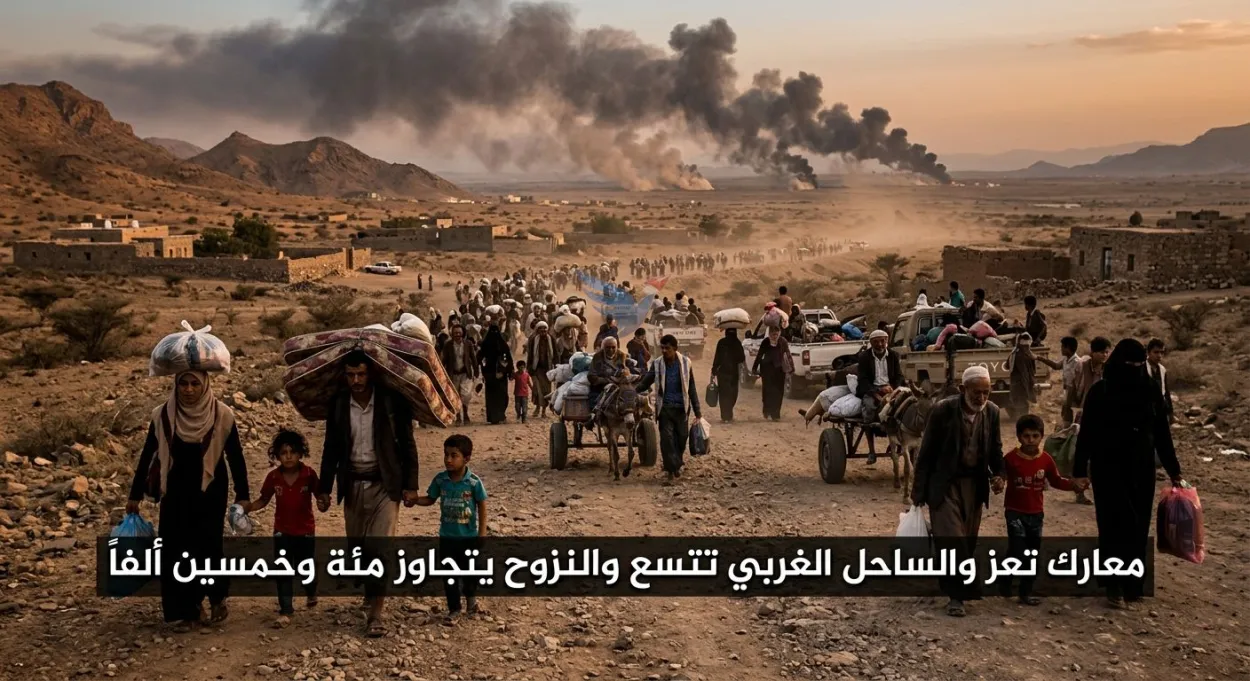 اليمن أمام تصعيد واسع.. معارك تعز والساحل الغربي تتسع والنزوح يتجاوز مئة وخمسين ألفاً
